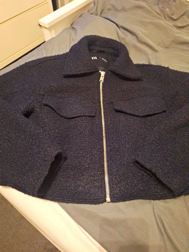 Zara damen jacke blau kurz - zara,
