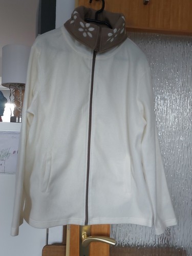 Leichte weiße fleecejacke - leichte,