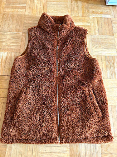 Damen teddy fleece weste - weste, braun